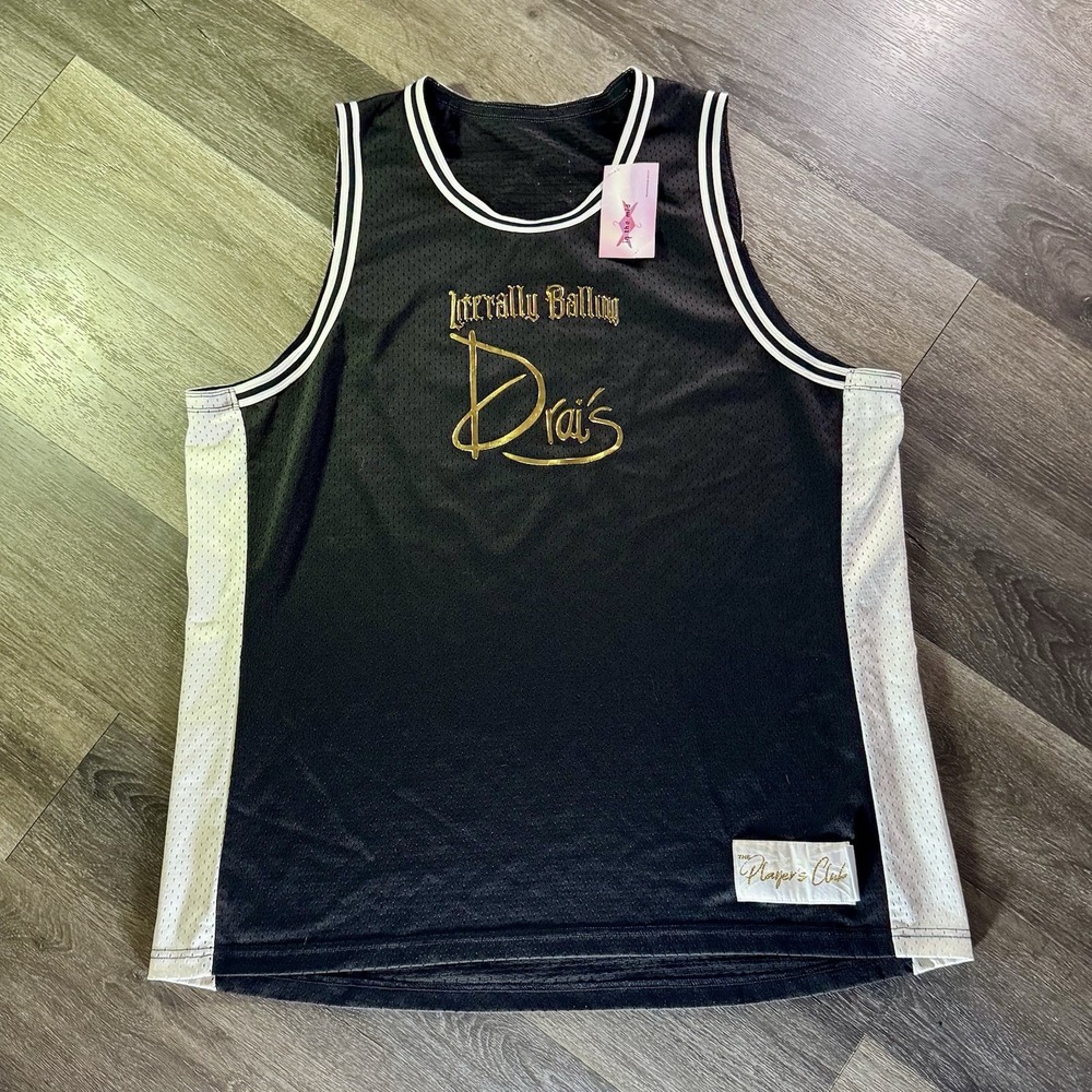 Literally Balling X Drais Night Club Players Club Mens XXL Black Jersey L288